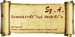 Szentkirályi András névjegykártya