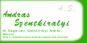 andras szentkiralyi business card