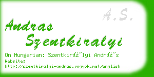 andras szentkiralyi business card